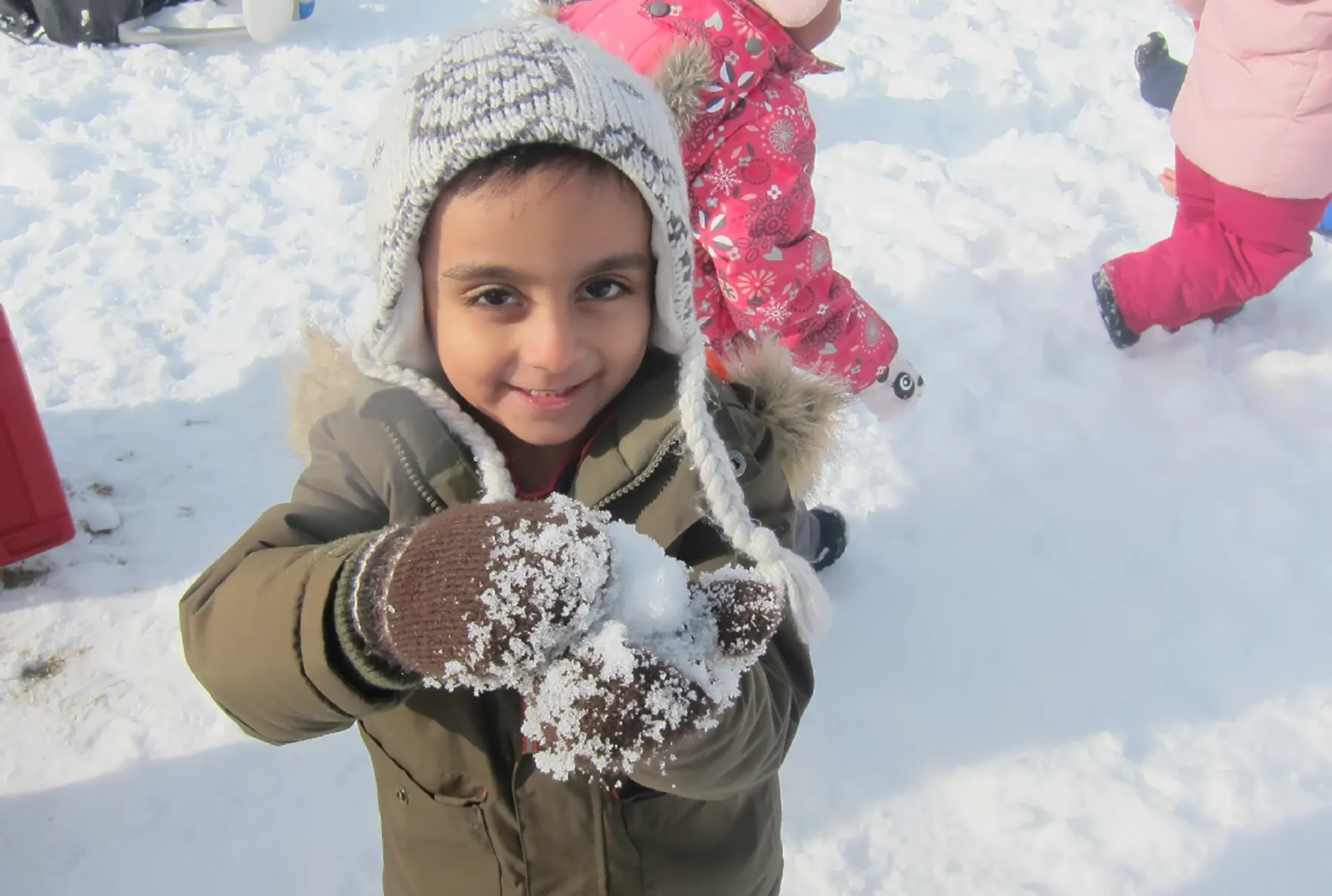 Children enjoying outdoor play together